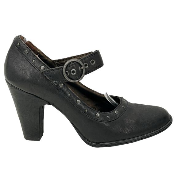 Born Mary Jane Studded Heel SZ 10 Women's Black Steampunk Victorian Whimsy Pump - Picture 1 of 12